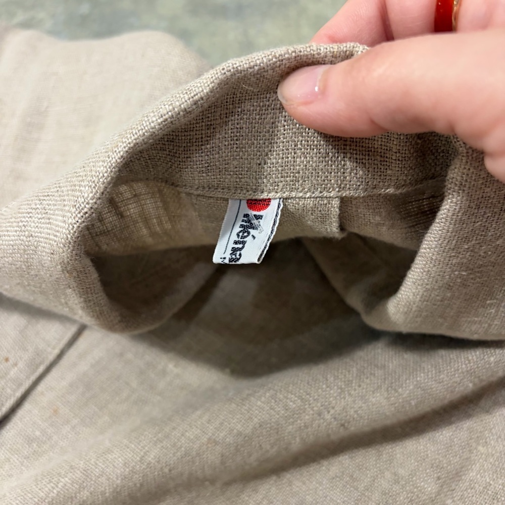 MenaCinque Button Up Blazer 100%Linen Made In Italy O/S Quiet Luxury Minimalist - Picture 8 of 14